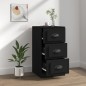vidaXL Aparador de madera contrachapada negro 36x35,5x67,5 cm