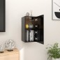 vidaXL Muebles de salón de pared 2 uds negro 30,5x30x30 cm