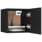 vidaXL Muebles de salón de pared 2 uds negro 30,5x30x30 cm