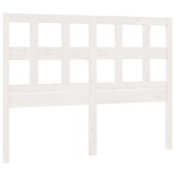 vidaXL Cabecero de cama madera maciza de pino blanco 145,5x4x100 cm