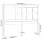 vidaXL Cabecero de cama madera maciza de pino blanco 145,5x4x100 cm vidaXL Cabecero de cama madera maciza de pino blanco 145,5x4x100 cm