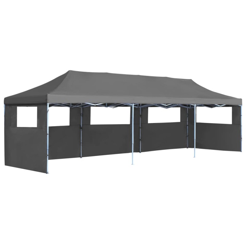 vidaXL Carpa de fiestas pop-up plegable con 5 paredes antracita 3x9 m vidaXL Carpa de fiestas pop-up plegable con 5 paredes antracita 3x9 m