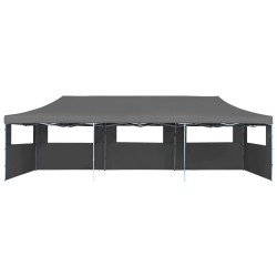 vidaXL Carpa de fiestas pop-up plegable con 5 paredes antracita 3x9 m