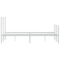 vidaXL Estructura cama metal con cabecero y estribo blanco 120x200 cm vidaXL Estructura cama metal con cabecero y estribo blanco 120x200 cm