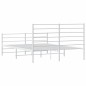 vidaXL Estructura cama metal con cabecero y estribo blanco 120x200 cm vidaXL Estructura cama metal con cabecero y estribo blanco 120x200 cm