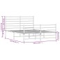 vidaXL Estructura cama metal con cabecero y estribo blanco 120x200 cm vidaXL Estructura cama metal con cabecero y estribo blanco 120x200 cm