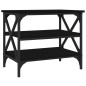 vidaXL Mesa auxiliar de madera contrachapada negro 55x38x45 cm vidaXL Mesa auxiliar de madera contrachapada negro 55x38x45 cm