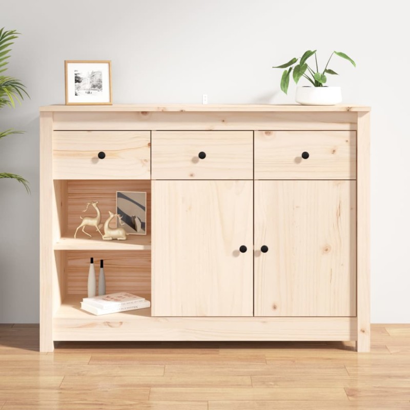 vidaXL Aparador de madera maciza de pino 100x35x74 cm vidaXL Aparador de madera maciza de pino 100x35x74 cm