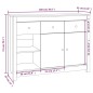 vidaXL Aparador de madera maciza de pino 100x35x74 cm vidaXL Aparador de madera maciza de pino 100x35x74 cm