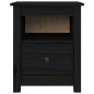 vidaXL Mesitas de noche 2 uds madera maciza de pino negra 40x35x49 cm vidaXL Mesitas de noche 2 uds madera maciza de pino negra 40x35x49 cm