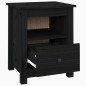 vidaXL Mesitas de noche 2 uds madera maciza de pino negra 40x35x49 cm vidaXL Mesitas de noche 2 uds madera maciza de pino negra 40x35x49 cm