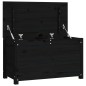 vidaXL Caja de almacenaje madera maciza de pino negro 80x40x45,5 cm