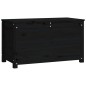 vidaXL Caja de almacenaje madera maciza de pino negro 80x40x45,5 cm
