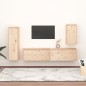 vidaXL Muebles para TV 2 piezas madera maciza de pino