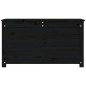 vidaXL Caja de almacenaje madera maciza de pino negro 80x40x45,5 cm