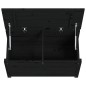vidaXL Caja de almacenaje madera maciza de pino negro 80x40x45,5 cm