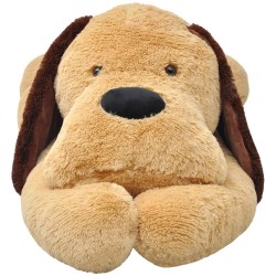 vidaXL Perro de peluche marrón 80 cm