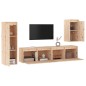 vidaXL Muebles para TV 2 piezas madera maciza de pino