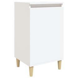 vidaXL Mesita de noche madera contrachapada blanca 40x35x70 cm