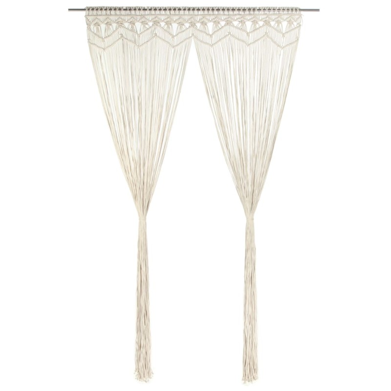 vidaXL Cortina de macramé algodón 140x240 cm vidaXL Cortina de macramé algodón 140x240 cm