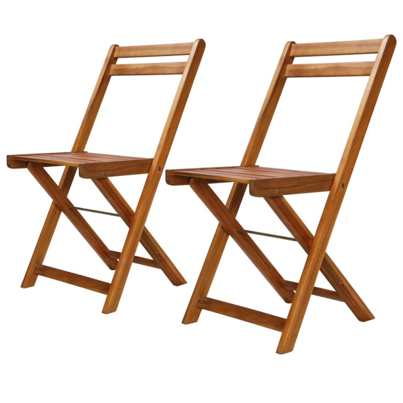 vidaXL Sillas de bistró 2 unidades madera maciza de acacia vidaXL Sillas de bistró 2 unidades madera maciza de acacia