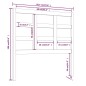 vidaXL Cabecero de cama madera maciza de pino blanco 95,5x4x100 cm