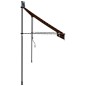 vidaXL Toldo manual retráctil con LED naranja y marrón 350 cm vidaXL Toldo manual retráctil con LED naranja y marrón 350 cm