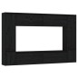 vidaXL Muebles para TV 8 piezas madera maciza de pino negro