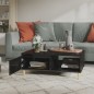 vidaXL Mesa de centro madera contrachapada negro brillante 90x60x35 cm vidaXL Mesa de centro madera contrachapada negro brillante 90x60x35 cm