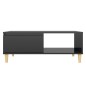 vidaXL Mesa de centro madera contrachapada negro brillante 90x60x35 cm vidaXL Mesa de centro madera contrachapada negro brillante 90x60x35 cm