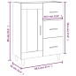 vidaXL Aparador de madera de ingeniería blanco 69,5x34x90 cm vidaXL Aparador de madera de ingeniería blanco 69,5x34x90 cm