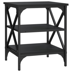 vidaXL Mesa auxiliar madera contrachapada negro 40x42x50 cm