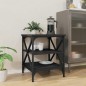 vidaXL Mesa auxiliar madera contrachapada negro 40x42x50 cm