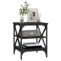 vidaXL Mesa auxiliar madera contrachapada negro 40x42x50 cm