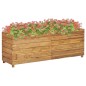 vidaXL Jardinera madera maciza de teca y acero 150x40x55 cm vidaXL Jardinera madera maciza de teca y acero 150x40x55 cm