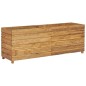 vidaXL Jardinera madera maciza de teca y acero 150x40x55 cm vidaXL Jardinera madera maciza de teca y acero 150x40x55 cm