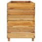 vidaXL Jardinera madera maciza de teca y acero 150x40x55 cm vidaXL Jardinera madera maciza de teca y acero 150x40x55 cm