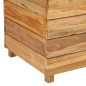 vidaXL Jardinera madera maciza de teca y acero 150x40x55 cm vidaXL Jardinera madera maciza de teca y acero 150x40x55 cm