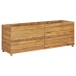 vidaXL Jardinera madera maciza de teca y acero 150x40x55 cm vidaXL Jardinera madera maciza de teca y acero 150x40x55 cm