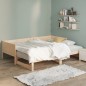 vidaXL Sofá cama extraíble madera maciza de pino 2x(80x200) cm vidaXL Sofá cama extraíble madera maciza de pino 2x(80x200) cm