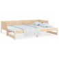 vidaXL Sofá cama extraíble madera maciza de pino 2x(80x200) cm vidaXL Sofá cama extraíble madera maciza de pino 2x(80x200) cm