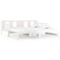 vidaXL Sofá cama extraíble madera maciza de pino blanco 2x(80x200) cm