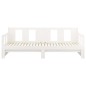 vidaXL Sofá cama extraíble madera maciza de pino blanco 2x(80x200) cm