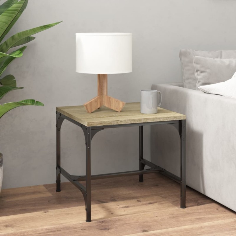 vidaXL Mesa de centro madera contrachapada roble Sonoma 50x50x35 cm vidaXL Mesa de centro madera contrachapada roble Sonoma 50x50x35 cm