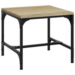 vidaXL Mesa de centro madera contrachapada roble Sonoma 50x50x35 cm
