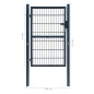 vidaXL Cancela de valla 2D individual gris antracita 106x170 cm vidaXL Cancela de valla 2D individual gris antracita 106x170 cm