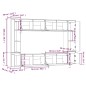vidaXL Muebles para TV 8 piezas madera maciza de pino negro