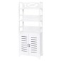 vidaXL Mueble expositor madera maciza de paulownia blanco 46x24x140 cm vidaXL Mueble expositor madera maciza de paulownia blanco 46x24x140 cm