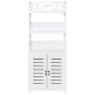 vidaXL Mueble expositor madera maciza de paulownia blanco 46x24x140 cm vidaXL Mueble expositor madera maciza de paulownia blanco 46x24x140 cm