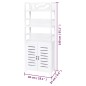 vidaXL Mueble expositor madera maciza de paulownia blanco 46x24x140 cm vidaXL Mueble expositor madera maciza de paulownia blanco 46x24x140 cm